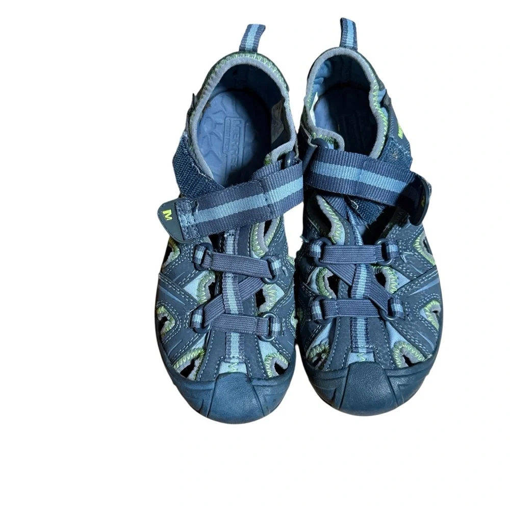 Merrell Hydro Hiker sandals size youth 1M blue green outdoor water shoes